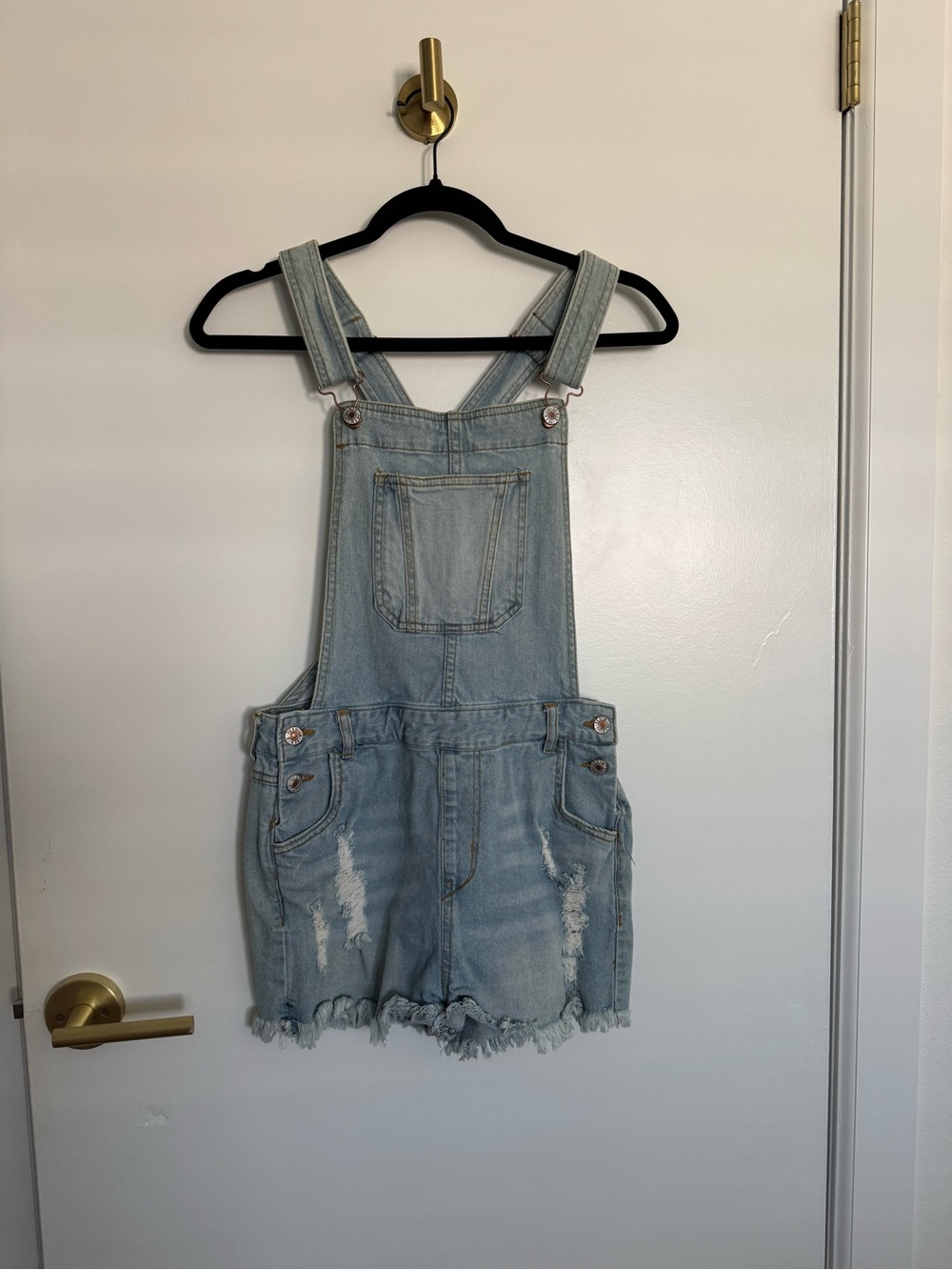 Love Tree Light Blue Denim Shortalls
